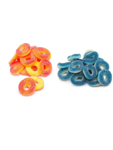 Sour Blueberry Peach Gummy Rings